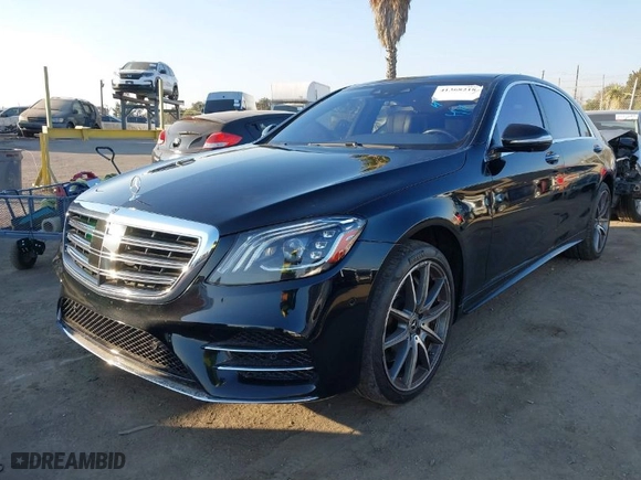 2019 Mercedes-Benz S-Class S 560 with VIN WDDUG8DB4KA442614, listed as a IAAI auction lot 41368218 with 87,270 mi miles. Bid and sale history available at carsss.com. Image 2.