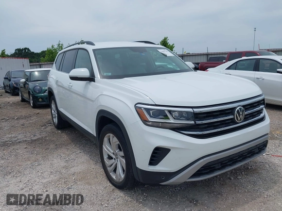2021 Volkswagen Atlas SE with VIN 1V2HR2CA7MC556625, listed as a IAAI auction lot 42401730 with 75,261 mi miles and . Bid and sale history available at DreamBid. Image 1.
