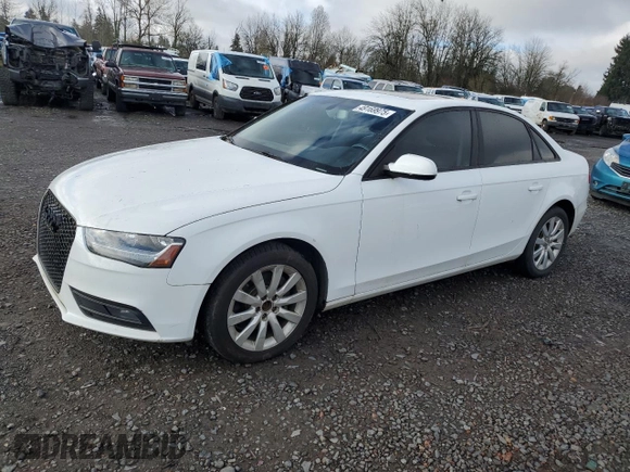 2013 Audi A4 Premium with VIN WAUAFAFLXDN023298, listed as a Copart auction lot 49169975 with 105,043 mi miles and Salvage Title. Bid and sale history available at carsss.com. Image 1.