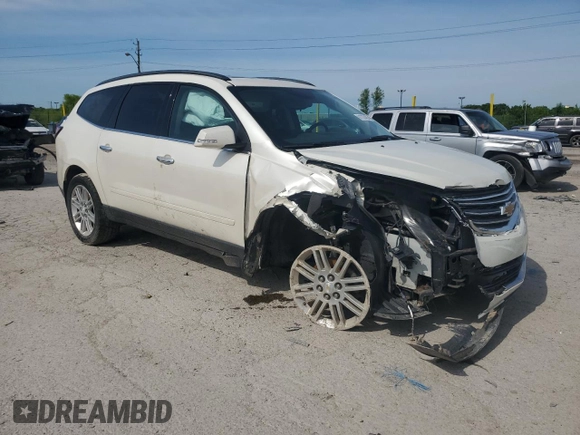 2015 Chevrolet Traverse LT with VIN 1GNKRGKD0FJ112623, listed as a Copart auction lot 61737435 with 142,760 mi miles and Salvage title. Bid and sale history available at DreamBid. Image 4.