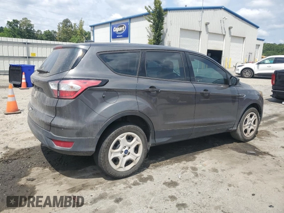 2018 Ford Escape S with VIN 1FMCU0F7XJUA71377, listed as a Copart auction lot 53922215 with 57,459 mi miles and Salvage title. Bid and sale history available at DreamBid. Image 3.