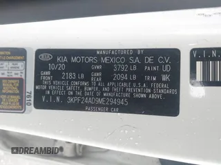 2021 Kia Forte FE with VIN 3KPF24AD9ME294945, listed as a IAAI auction lot 41719019 with 64,848 mi miles. Bid and sale history available at carsss.com. Image 9.