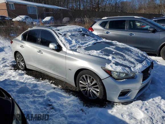 2018 Infiniti Q50 Luxe with VIN JN1EV7AR0JM433540, listed as a Copart auction lot 84282984 with 105,890 mi miles and Salvage Title. Bid and sale history available at carsss.com. Image 4.