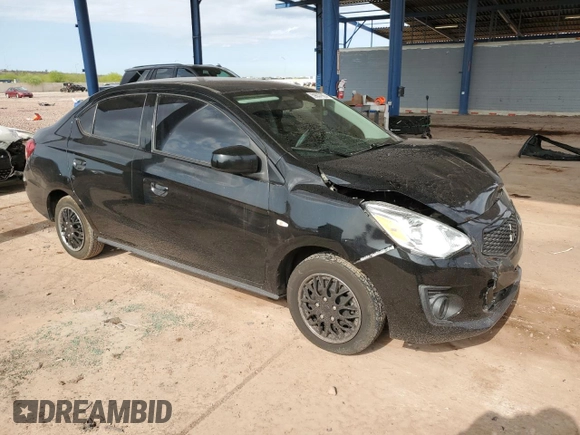 2020 Mitsubishi Mirage ES with VIN ML32F3FJ1LHF02312, listed as a Copart auction lot 59637925 with 49,770 mi miles and Salvage title. Bid and sale history available at DreamBid. Image 4.
