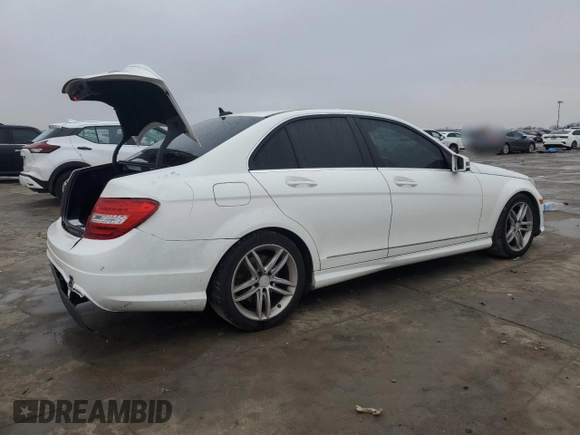 2014 Mercedes-Benz C with VIN WDDGF4HB2EA935084, listed as a Copart auction lot 44710705 with 129,016 mi miles and Salvage Title. Bid and sale history available at carsss.com. Image 3.