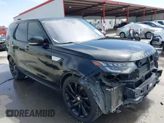 2017 Land Rover Discovery HSE Luxury with VIN SALRHBBV3HA021587, listed as a IAAI auction lot 41747275 with 73,223 mi miles. Bid and sale history available at carsss.com. Image 1.