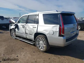 2018 Cadillac Escalade Platinum with VIN 1GYS4DKJXJR221798, listed as a IAAI auction lot 41304619 with 108,281 mi miles. Bid and sale history available at carsss.com. Image 3.