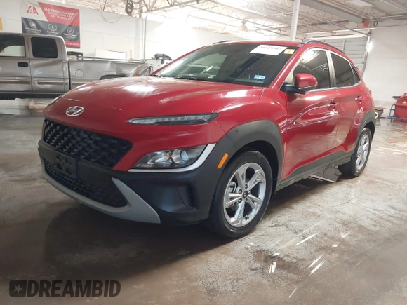 2022 Hyundai Kona SEL with VIN KM8K32AB7NU891234, listed as a IAAI auction lot 41329880 with 20,486 mi miles. Bid and sale history available at carsss.com. Image 17.