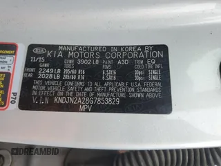 2016 Kia Soul with VIN KNDJN2A28G7853829, listed as a Copart auction lot 44245895 with 104,062 mi miles and Clean Title. Bid and sale history available at carsss.com. Image 12.