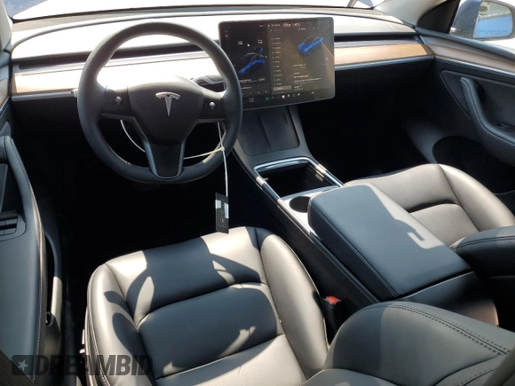 2024 Tesla Model Y Long Range with VIN 7SAYGAEE6RF202481, listed as a Copart auction lot 59208165 with 15,346 mi miles and Salvage title. Bid and sale history available at DreamBid. Image 8.
