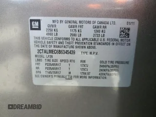 2011 GMC Terrain SLE-1 с VIN 2CTALMEC6B6345439, выставлен на аукционе Copart как лот 61738355 с пробегом 101 812 миль миль и Чистый • Clean title. История ставок и продаж доступна на DreamBid. Изображение 13.