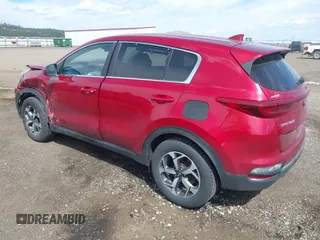 2020 Kia Sportage LX with VIN KNDPMCAC5L7635790, listed as a IAAI auction lot 42140965 with 46,057 mi miles. Bid and sale history available at carsss.com. Image 3.