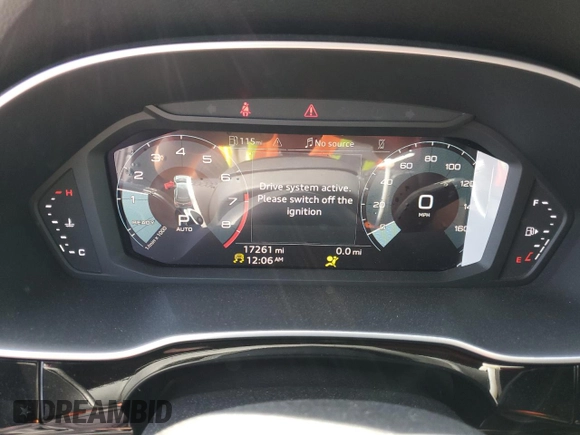 2023 Audi Q3 S line Premium Plus with VIN WA1EECF32P1119029, listed as a Copart auction lot 53853505 with 17,261 mi miles and Salvage title. Bid and sale history available at DreamBid. Image 9.