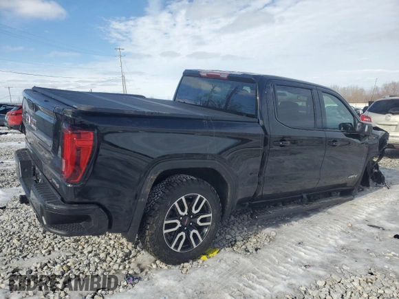 2021 GMC Sierra 1500 AT4 with VIN 3GTP9EEL0MG403871, listed as a Copart auction lot 43845305 with 51,209 mi miles and Non Repairable. Bid and sale history available at carsss.com. Image 3.