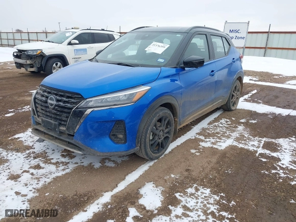2022 Nissan Kicks SR with VIN 3N1CP5DV8NL482046, listed as a IAAI auction lot 41376359 with 19,149 mi miles. Bid and sale history available at carsss.com. Image 17.