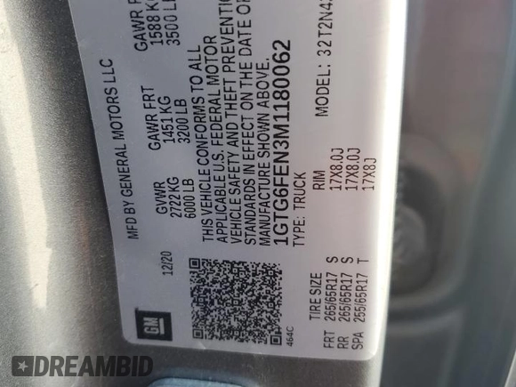 2021 GMC Canyon 4WD AT4 w/Leather with VIN 1GTG6FEN3M1180062, listed as a Copart auction lot 48116395 with 73,933 mi miles and Salvage Title. Bid and sale history available at carsss.com. Image 12.