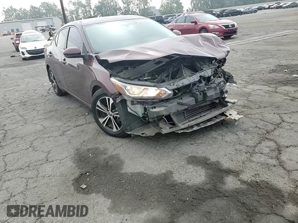 2020 Nissan Sentra SV with VIN 3N1AB8CVXLY243669, listed as a Copart auction lot 53993885 with 76,084 mi miles and Salvage Title. Bid and sale history available at DreamBid. Image 14.