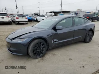 2024 Tesla Model 3 with VIN 5YJ3E1EA3RF737102, listed as a Copart auction lot 55321685 with 9,638 mi miles and Salvage Title. Bid and sale history available at carsss.com. Image 1.
