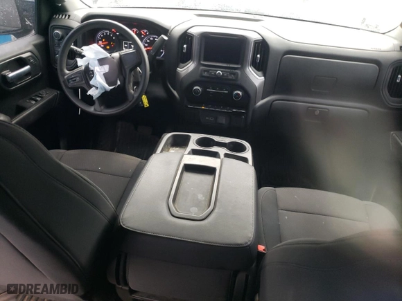 2021 Chevrolet Silverado 1500 Custom with VIN 1GCPYBEK3MZ204029, listed as a Copart auction lot 43522715 with 107,800 mi miles and Salvage Title. Bid and sale history available at carsss.com. Image 8.