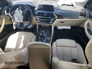 2020 BMW X3 xDrive30i with VIN 5UXTY5C0XL9C73799, listed as a Copart auction lot 48844655 with 37,526 mi miles and Salvage Title. Bid and sale history available at DreamBid. Image 8.