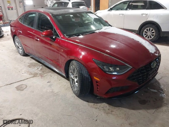 2023 Hyundai Sonata SEL with VIN KMHL14JA2PA276432, listed as a IAAI auction lot 41596335 with 29,222 mi miles. Bid and sale history available at carsss.com. Image 1.