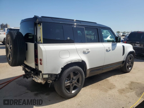 2024 Land Rover Defender X-Dynamic SE with VIN SALE27EUXR2289502, listed as a Copart auction lot 51872275 with 7,556 mi miles and Salvage title. Bid and sale history available at DreamBid. Image 3.