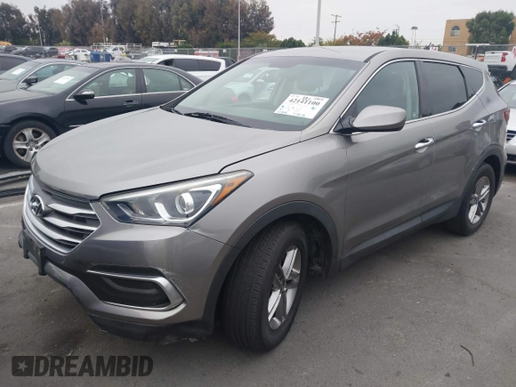 2018 Hyundai Santa Fe 2.4L with VIN 5XYZT3LB7JG569517, listed as a IAAI auction lot 42141100 with 57,854 mi miles and . Bid and sale history available at DreamBid. Image 19.