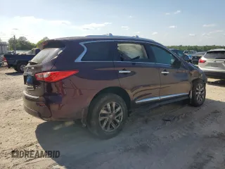 2014 Infiniti QX60 with VIN 5N1AL0MN7EC517864, listed as a Copart auction lot 52985535 with Not provided miles and Salvage title. Bid and sale history available at DreamBid. Image 3.