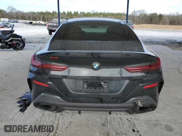 2021 BMW 8 Series 840i with VIN WBAGV2C08MCG13060, listed as a Copart auction lot 42387435 with 39,761 mi miles and Salvage Title. Bid and sale history available at DreamBid. Image 6.