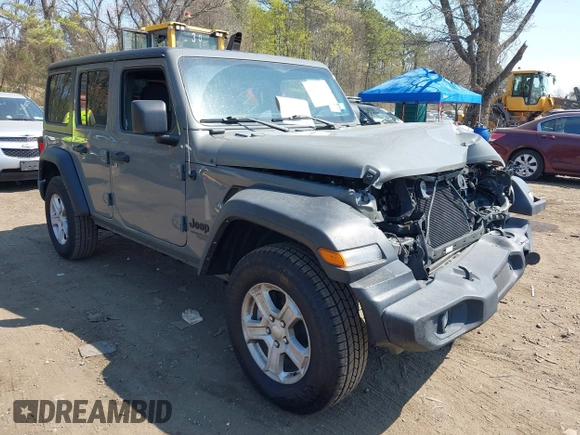 2021 Jeep Wrangler Unlimited Willys with VIN 1C4HJXDN4MW703859, listed as a IAAI auction lot 42071327 with 27,027 mi miles and . Bid and sale history available at DreamBid. Image 1.