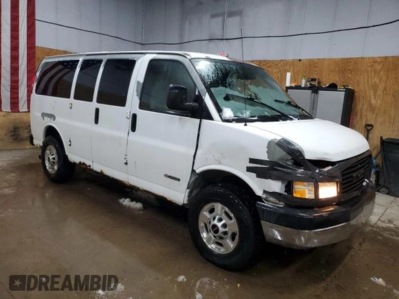 2006 Chevrolet Express Passenger z VIN 1GAHG35U061177638, wystawiony jako Copart lot #83433844 z przebiegiem 115 434 mil mil oraz Czysty tytuł • Clean title. Historia ofert i sprzedaży dostępna na DreamBid. Obrazek 4.