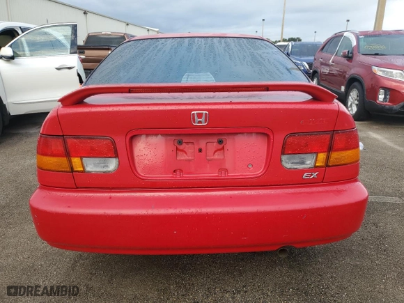 1996 Honda Civic EX with VIN 1HGEJ8147TL039174, listed as a Copart auction lot 74813904 with 1,146,007 mi miles and Salvage Title. Bid and sale history available at carsss.com. Image 6.
