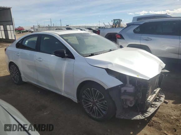 2021 Kia Forte GT with VIN 3KPF44AC0ME315280, listed as a Copart auction lot 46651825 with 57,845 mi miles and Salvage Title. Bid and sale history available at carsss.com. Image 4.
