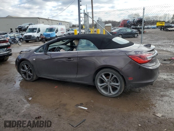 2017 Buick Cascada Premium with VIN W04WH3N5XHG001582, listed as a Copart auction lot 43045885 with 75,173 mi miles and Salvage title. Bid and sale history available at DreamBid. Image 2.