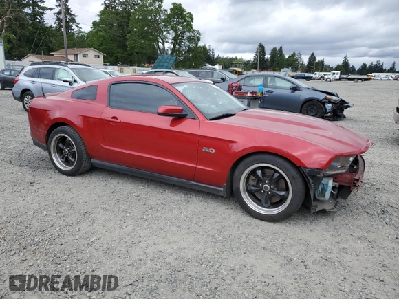 2011 Ford Mustang GT with VIN 1ZVBP8CF3B5109624, listed as a Copart auction lot 56371245 with 130,262 mi miles and Salvage title. Bid and sale history available at DreamBid. Image 4.