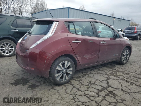 2016 Nissan LEAF SV with VIN 1N4BZ0CP8GC303355, listed as a Copart auction lot 48163075 with 67,665 mi miles and Salvage Title. Bid and sale history available at carsss.com. Image 3.