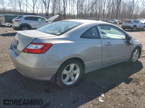 2008 Honda Civic Cpe EX-L with VIN 2HGFG12918H563672, listed as a Copart auction lot 51579475 with 184,584 mi miles and Salvage Title. Bid and sale history available at carsss.com. Image 3.