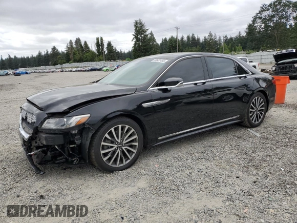 2017 Lincoln Continental Select z VIN 1LN6L9SK1H5637381, wystawiony jako Copart lot #60601455 z przebiegiem 57 017 mil mil oraz Szkoda całkowita • Salvage title. Historia ofert i sprzedaży dostępna na DreamBid. Obrazek 1.
