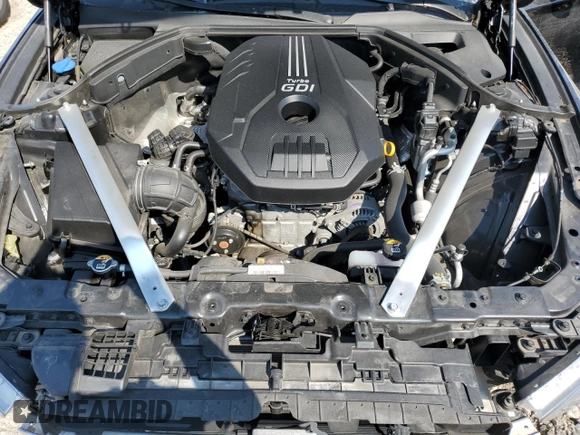 2021 Genesis G70 2.0T with VIN KMTG44LA7MU075423, listed as a Copart auction lot 65992484 with 33,467 mi miles and Salvage title. Bid and sale history available at DreamBid. Image 12.