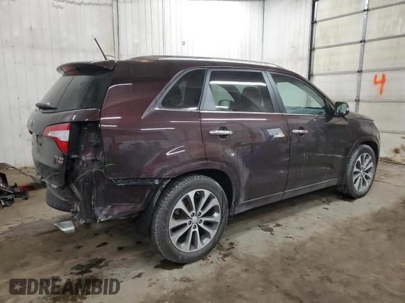 2014 Kia Sorento SX Limited with VIN 5XYKW4A75EG485912, listed as a Copart auction lot 43151875 with 63,054 mi miles and Salvage Title. Bid and sale history available at carsss.com. Image 3.