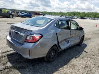 2023 Mitsubishi Mirage ES z VIN ML32FUFJ0PHF03852, wystawiony jako Copart lot #55585925 z przebiegiem 77 504 mil mil oraz Szkoda całkowita • Salvage title. Historia ofert i sprzedaży dostępna na DreamBid. Obrazek 3.
