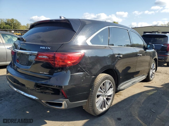 2017 Acura MDX w/Technology Pkg with VIN 5J8YD4H58HL007160, listed as a Copart auction lot 71352264 with 0 mi miles and Non Repairable. Bid and sale history available at carsss.com. Image 3.