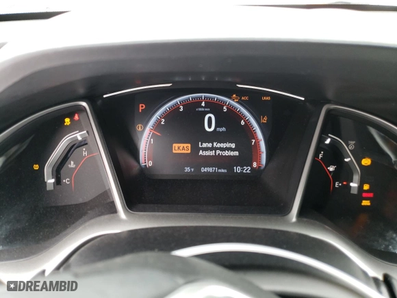 2021 Honda Civic Sedan Sport with VIN 2HGFC2F8XMH510143, listed as a Copart auction lot 44635225 with 49,871 mi miles and Salvage Title. Bid and sale history available at carsss.com. Image 9.