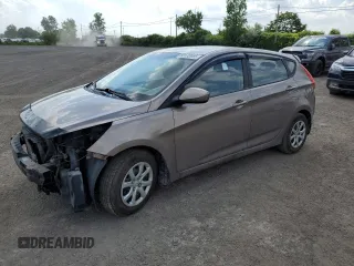 2012 Hyundai Accent GS with VIN KMHCT5AE6CU005451, listed as a Copart auction lot 60539985 with 152,225 mi miles and Salvage title. Bid and sale history available at DreamBid. Image 1.