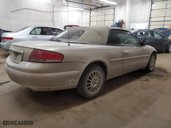 2004 Chrysler Sebring LXi with VIN 1C3EL55RX4N252613, listed as a Copart auction lot 83320874 with 122,642 mi miles and Salvage Title. Bid and sale history available at carsss.com. Image 3.