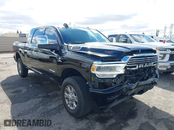 2024 Ram 2500 Laramie with VIN 3C6UR5NL2RG161490, listed as a IAAI auction lot 41688136 with 10,597 mi miles and . Bid and sale history available at DreamBid. Image 1.