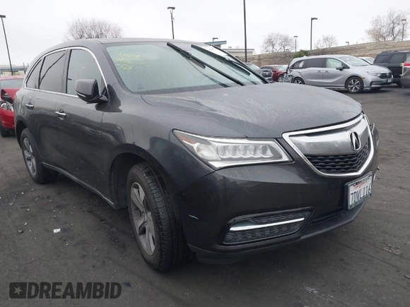 2014 Acura MDX with VIN 5FRYD3H27EB009798, listed as a IAAI auction lot 41884852 with 124,318 mi miles. Bid and sale history available at carsss.com. Image 1.