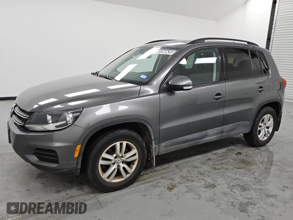 2016 Volkswagen Tiguan S with VIN WVGBV7AX8GW006260, listed as a Copart auction lot 51260635 with 92,982 mi miles and Clean Title. Bid and sale history available at DreamBid. Image 1.