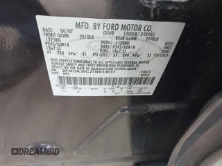 2007 Ford Edge SEL PLUS with VIN 2FMDK39C27BB33633, listed as a IAAI auction lot 42006113 with 218,462 mi miles. Bid and sale history available at carsss.com. Image 9.