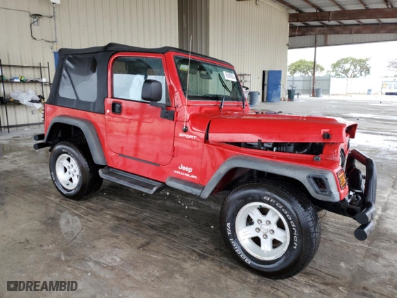 2004 Jeep Wrangler Sport with VIN 1J4FA49S34P722444, listed as a Copart auction lot 45689805 with 145,861 mi miles and Salvage Title. Bid and sale history available at carsss.com. Image 4.